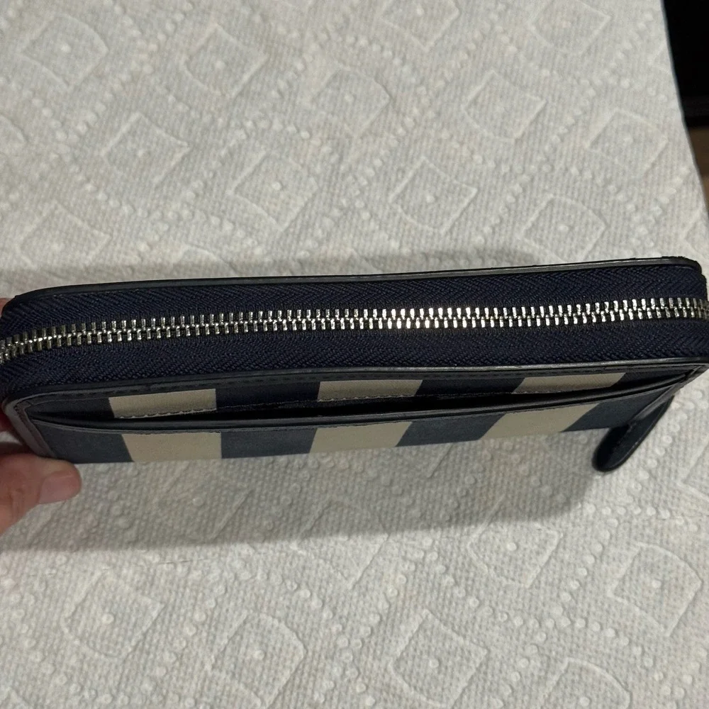 Kate Spade New York Elia Large Continental Wallet Blazer Blue Multi Silver Zip‎